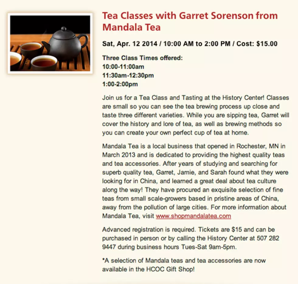 Tea Classes With Garret Sorenson From Mandala Tea